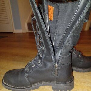 Harley Davidson tall leather buckle boots